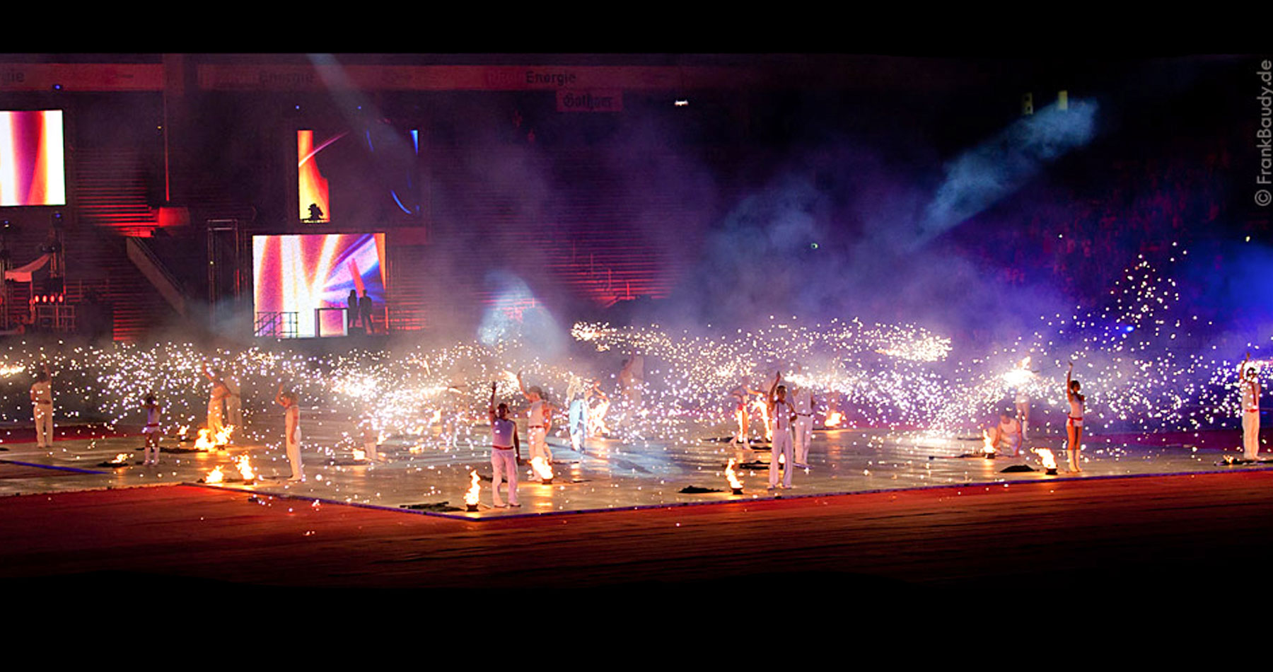 fire production in a stadium