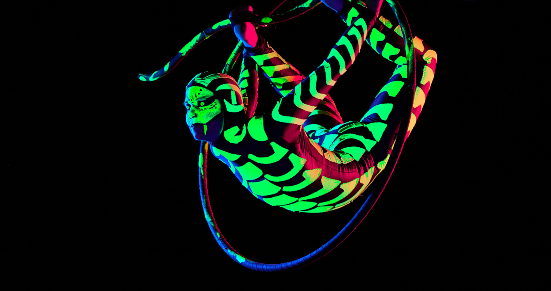 Luftring Akrobatik Neon Schlange